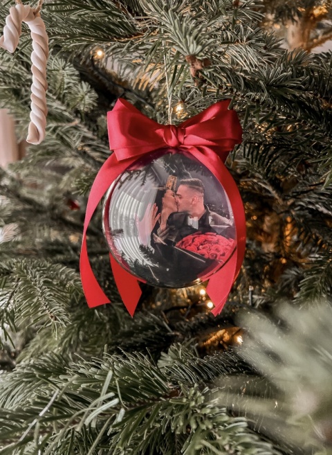 bombka akrylowa ze zdjęciem z obu stron