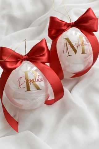 bombka akrylowa - litera + imię