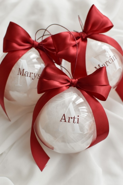 bombka akrylowa - litera + imię