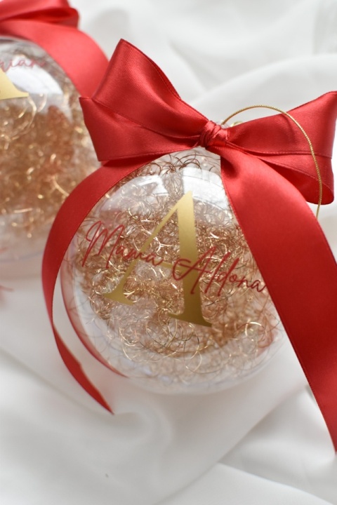 bombka akrylowa - litera + imię