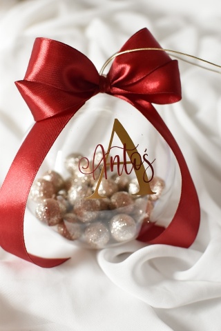 bombka akrylowa - litera + imię