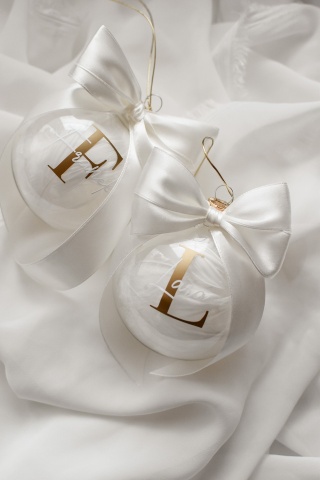 bombka szklana - litera + imię