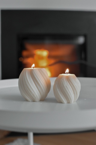 świeczka wolnostojąca spiralna bryła